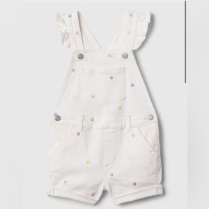 Gap Toddler Girls overalls white Size 4T